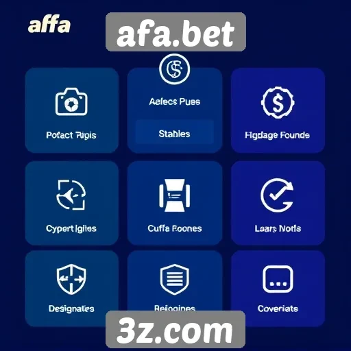 Visão geral das funcionalidades do site afa.bet